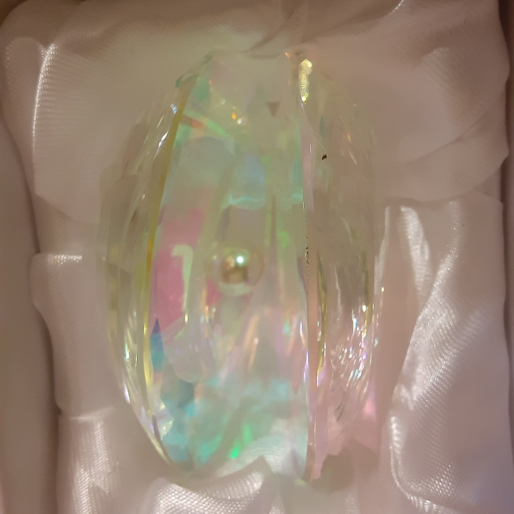Iridescent Crystal Oyster with Pearl